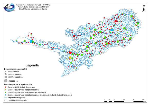 Localitatile din bazinul hidrografic Mures