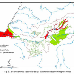 Figura 6.3.8 - Starea chimică a corpurilor de apă subterane din bazinul hidrografic Mureș