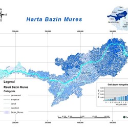 Figura 1 - Harta bazinului hidrografic Mures